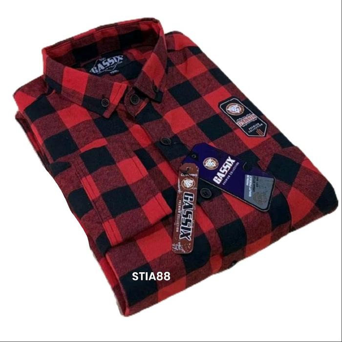 Kemeja flanel catur merah Kemeja flanel garis merah Kemeja flanel garis kecil Kemeja kotak kotak cow