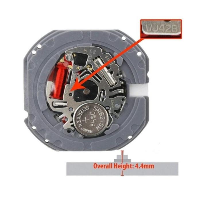 Ready- Mesin Jam Tangan VJ 42B Dengan Tanggal Samping/Bawah