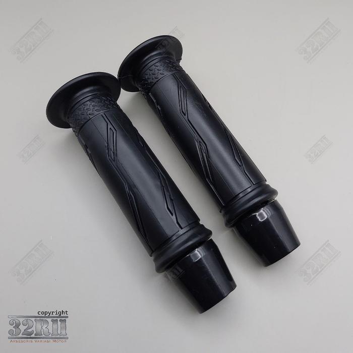 handgrip/grip motor mio 1set jalu pcx hitam bisa untuk semua motor -X998 Racing
