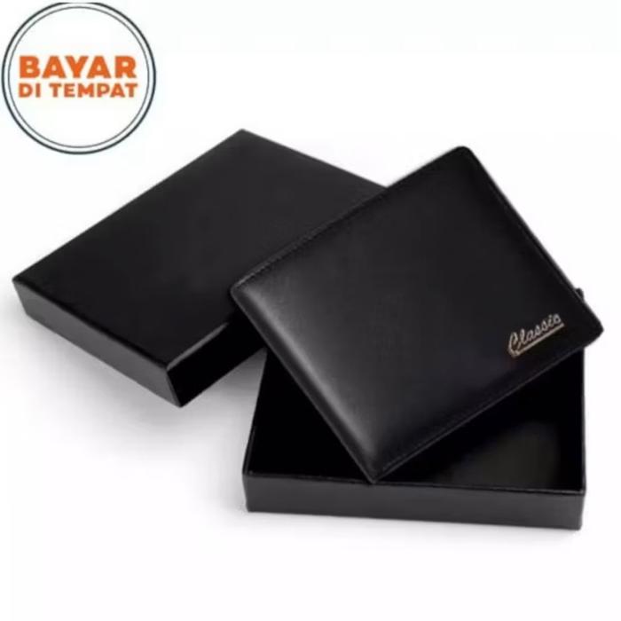 Prada Dompet Pria Kulit Sintetis Lipat 2 Ruang 8 Slot Kartu Hitam Bahan Canvas Elegan & Praktis untu