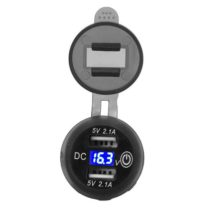 Soket Charger Mobil Port USB Ganda untuk Truk untuk Sepeda Motor 12 ÷