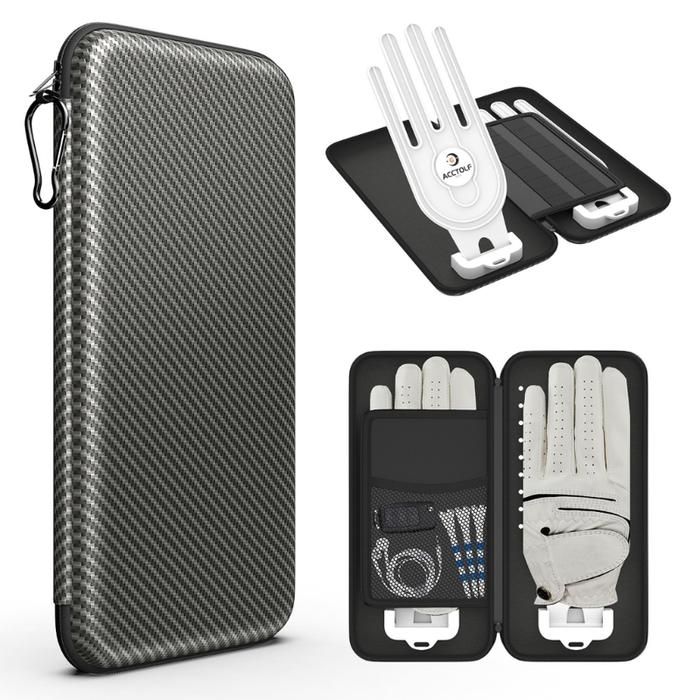 Golf Glove Case Glove Box with Glove Holder Golf Accessories Storage Golfs Tees Golf Balls Markers f
