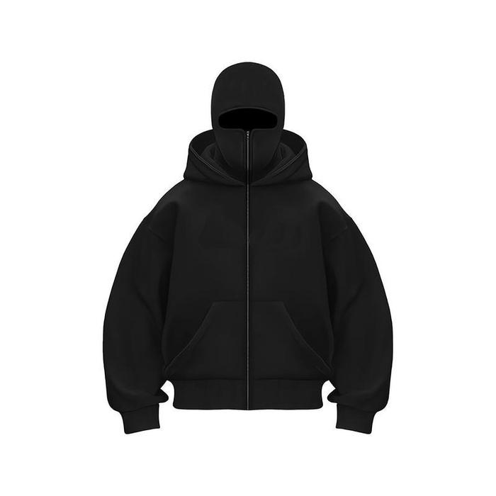 HOODIE BALACLAVA ZIPPER JAKET BOXY HITAM ENDORFINS STILL FIGHT HOODIE HOOLIGAN Sweater Pria Fleece L