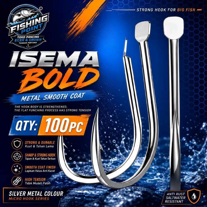 100PC KAIL MICRO JIGGING ISEMA BOLD METAL COAT SERIES KAIL BARONANG BUKAN DAICHI DAN KATYUSHA [JH06]