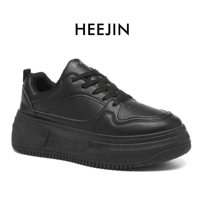 PVN Heejin Sepatu Sekolah Hitam Sneakers Wanita Sport Shoes Black 332 - Heejin