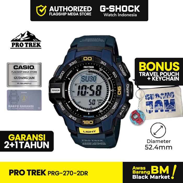 Jam Tangan ProTrek Pria PRG-270-2DR Digital Resin Black Blue