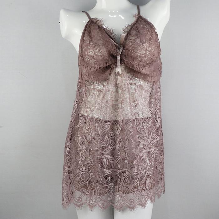 Scelta - Lingerie Dan Hotpant Renda Transparan Sexy Baju Tidur Transparan Celana Pendek Ld Ht 83059