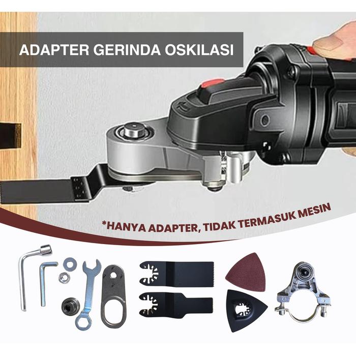 Adapter Mesin Gerinda Jadi Mesin OSKILASI Converter Oscillating Tool Adapter Kit Set Oskilasi