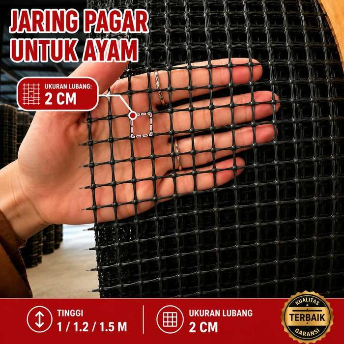 Saring Kawat Plastik Hdpe Ukuran Jaring Kecil 2Cm Jaring Kebun & Tanaman Tinggi 1M / 1.2M / 1.5M Jar