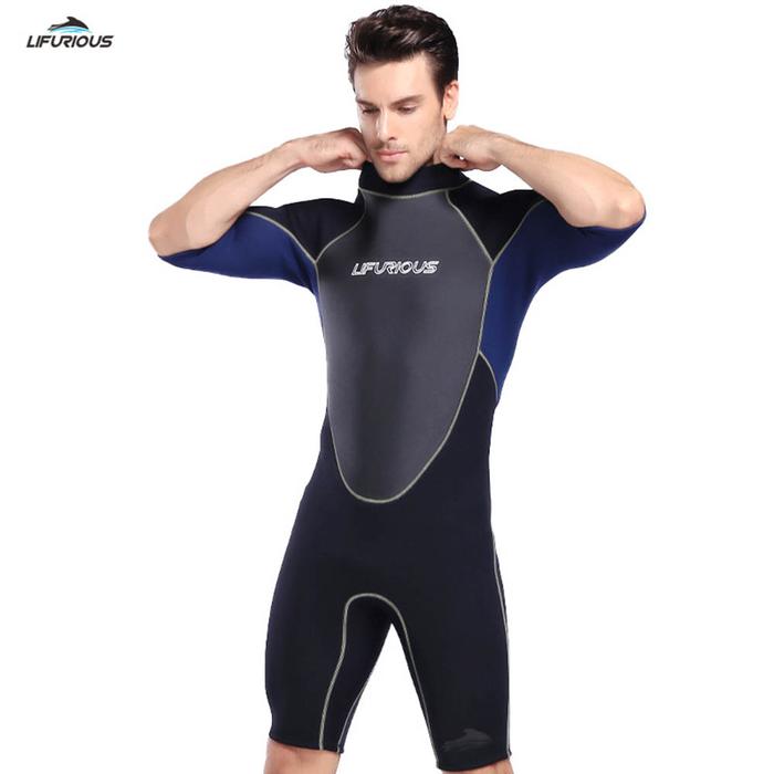 Men's wetsuit 3mm neoprene short-sleeved one-piece wetsuit for