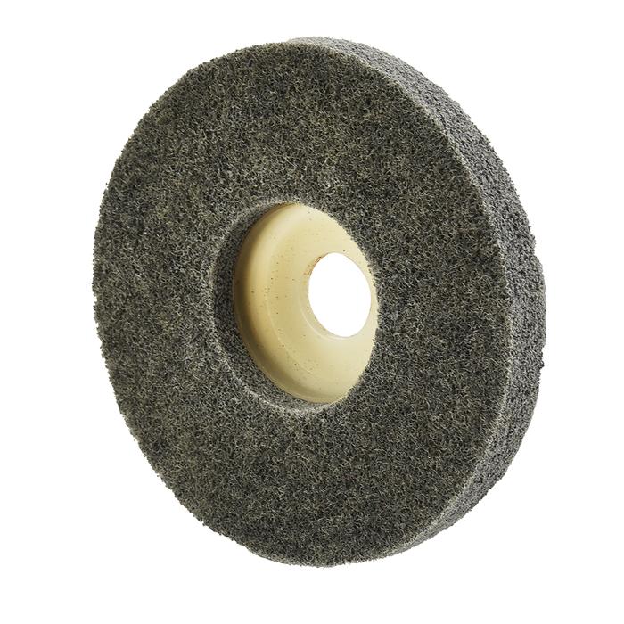 Tool Buffing Wheel 4 Inch Dark Gray Abrasive Flap Metal Nylon Fiber