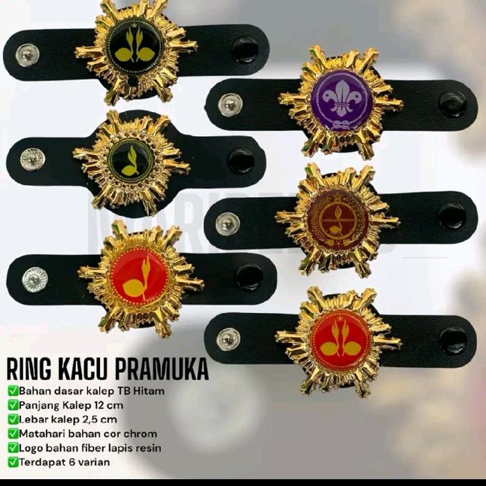 Ring kacu pramuka MATAHARI - ring kacu hasduk pramuka - ring paskibra - bahan berkualitas Clips Bros