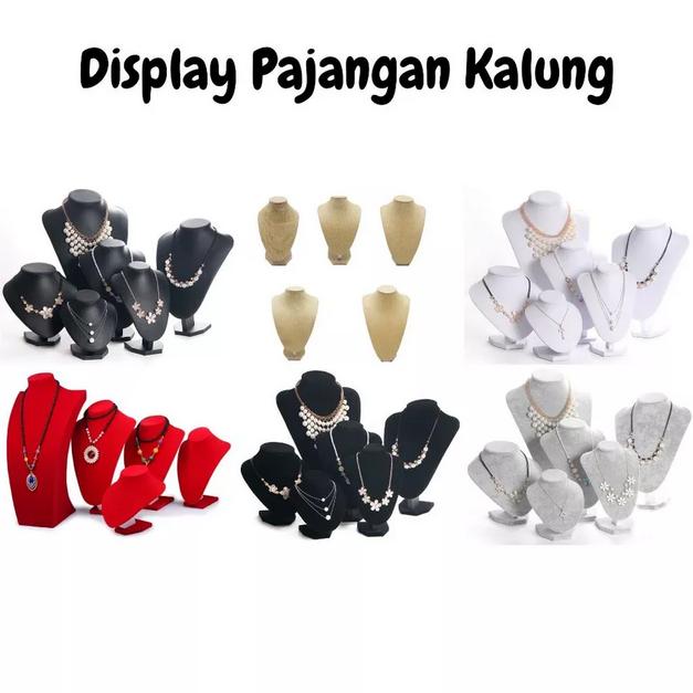 Pajangan Display Kalung Perhiasan Manekin Patung Leher Kalung