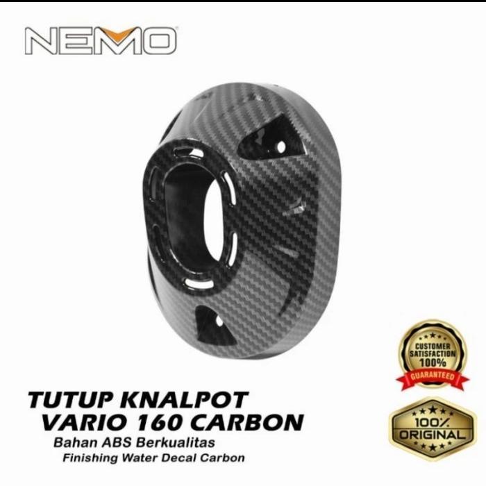 COVER TUTUP UJUNG KNALPOT CORONG KNALPOT VARIO 160 CARBON NEMO