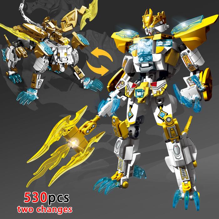Robot Dragon Transformation Building Blocks For Boys Two Changes