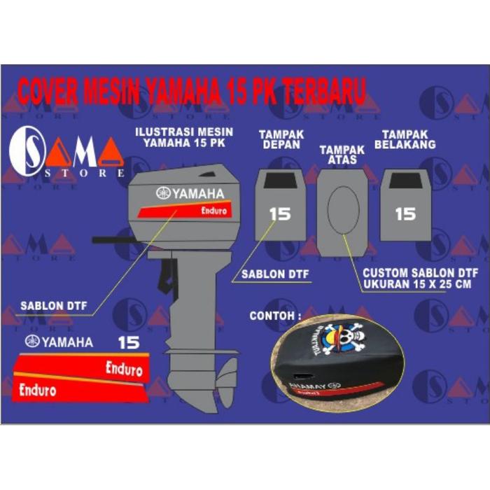 Cover mesin tempel YAMAHA 15 PK