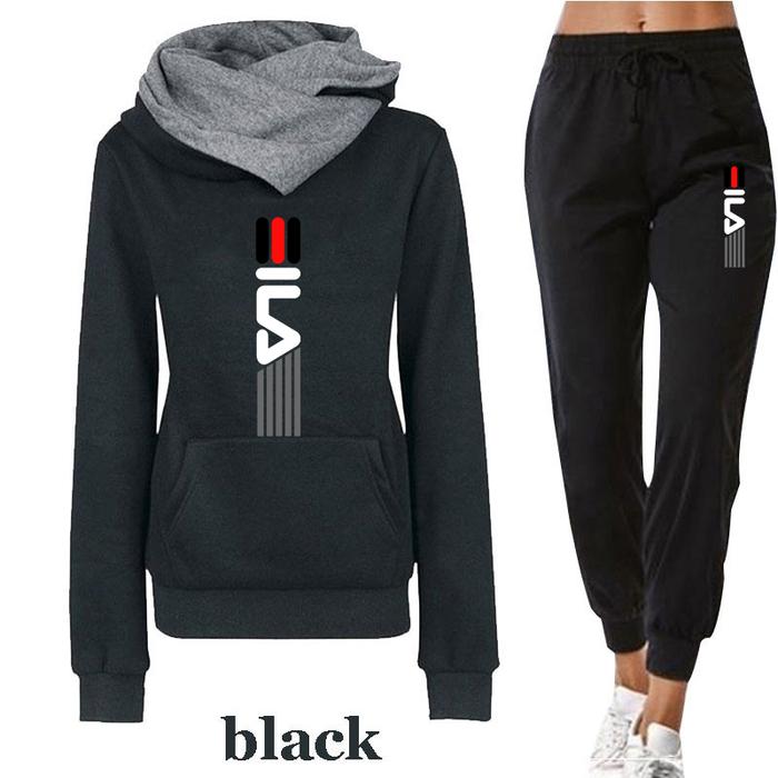 Spring And Autumn Women Hoodie Tracksuit 2 Piece Set Sweatshirt Set Casual Tops Sports Long Pants Fe