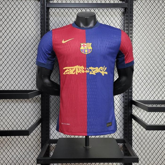 Jersey Player Issue Barcelona Home Travis Scott Elclassic High Quality Promo