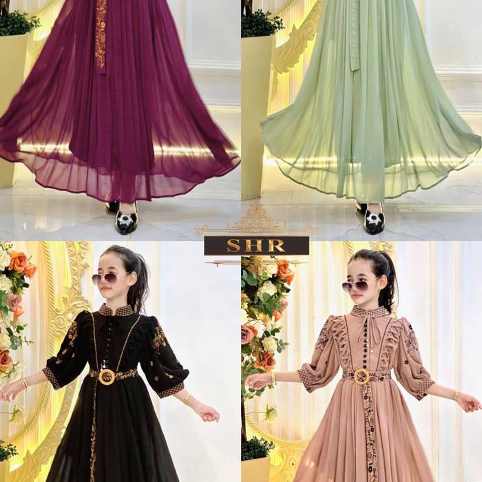 SHR New maxi dress dinda kids bordir ceruti COD Anak