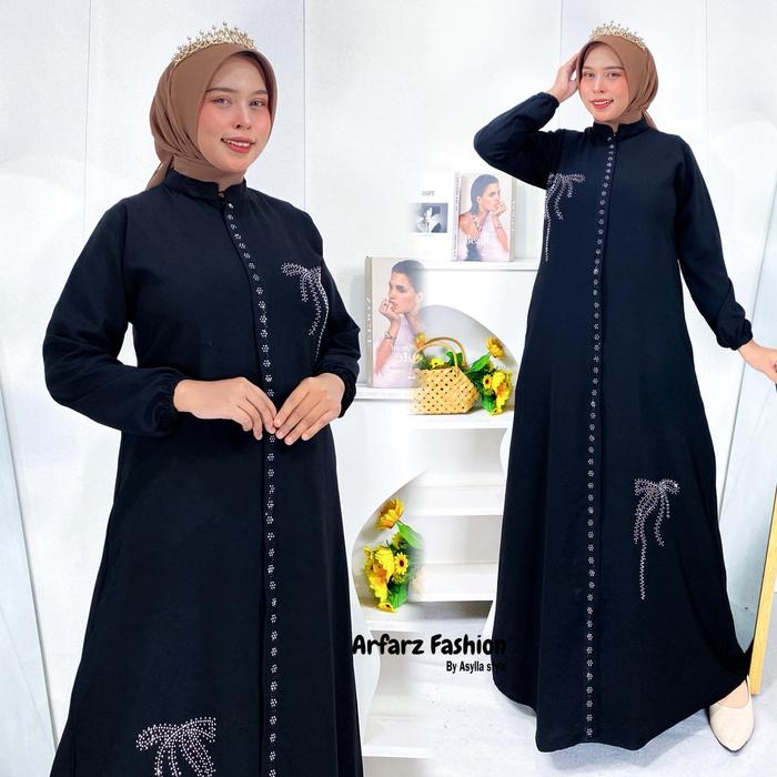 KANAYA DRESS SABRINA BY ARFARZ FASHION GAMIS KEKINIAN APLIKAS SWAROSKY CANTIK