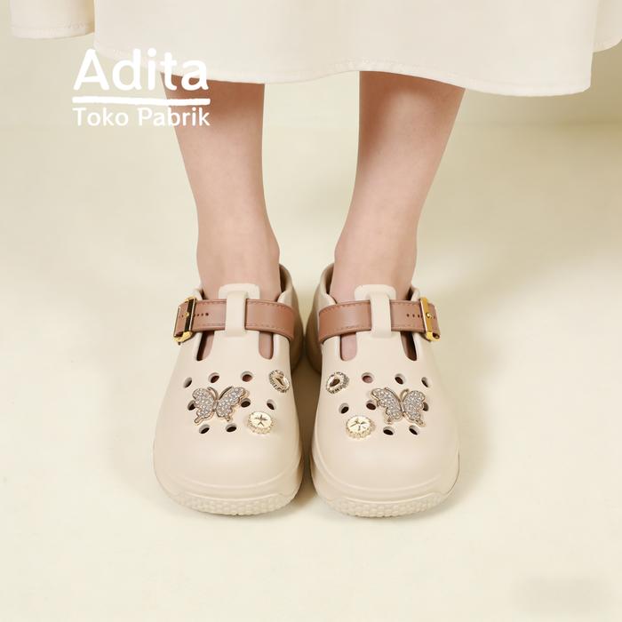 【Adita】Sandal Wanita Sandal Wanita Clog Cewek Casual Fashion Korea Tinggi bertambah 4 cm Size 36-41 