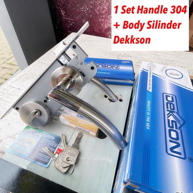 Promo stok terbatas kunci pintu knob Dekkson ukuran besar silinder putar knop kodai kunci pintu mdel