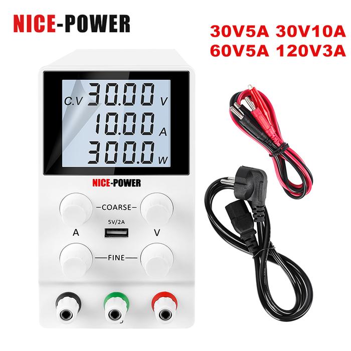 NICE-POWER LCD DC Power Supply Variable 30V 10A 5A Adjustable