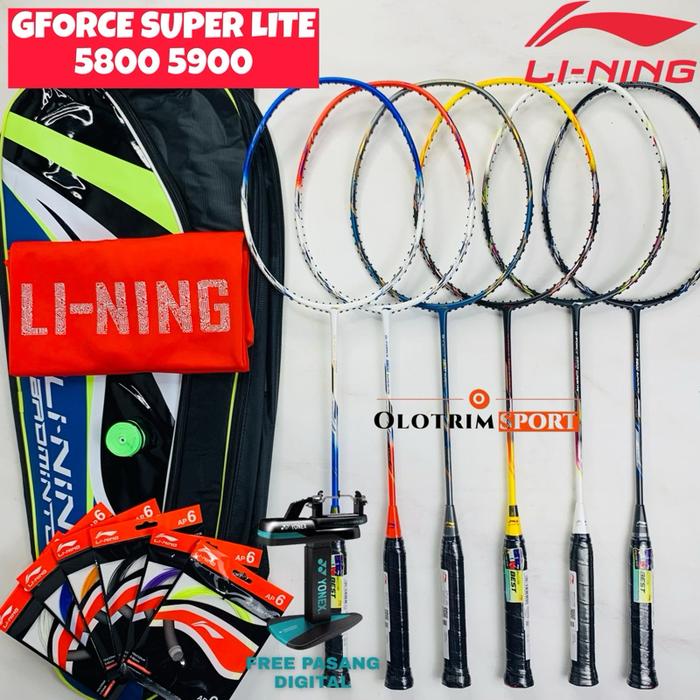 Raket Badminton LINING GFORCE 5800 5900 SUPERLITE 5U G Force Super Lite Original