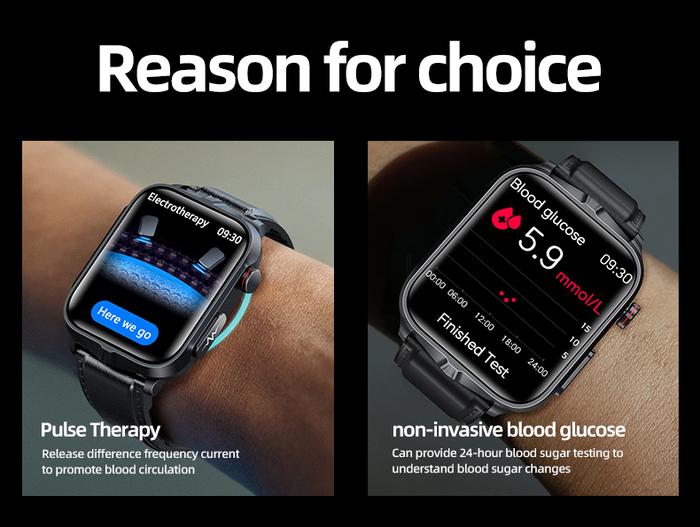 2023 ECG+PPG  Electric Therapy Pulse Magnetic Moxibustion Smartwatch