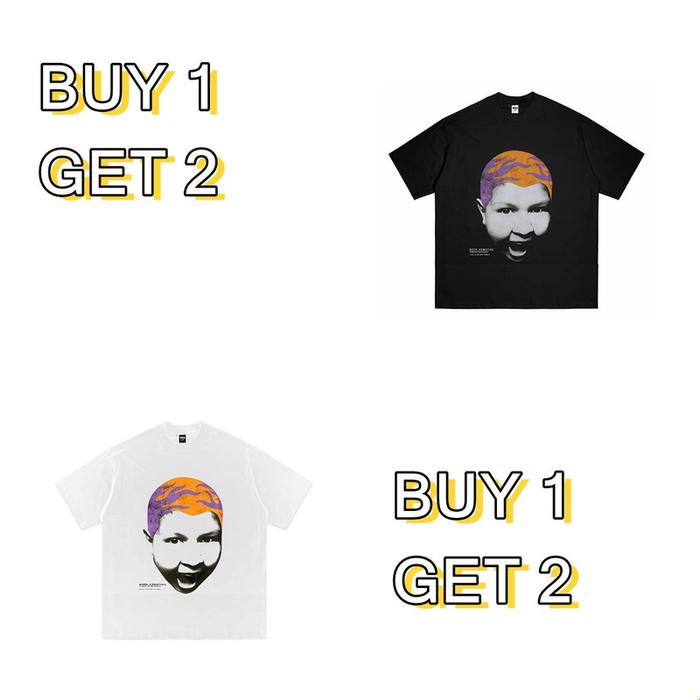 [ANAK KAOS] [BUY 1 GET 2] Kaos "Bocil Kematian" dengan Desain Wajah dan Warna Kontras, T-shirt Keren