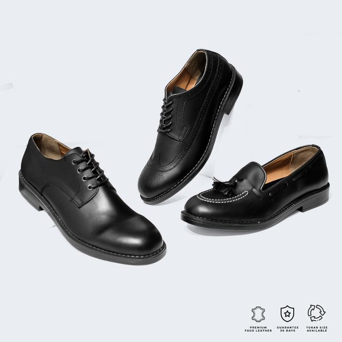 Sepatu Formal Sepatu Kerja Pria Work Series Hitam - Brygan Craftmanship