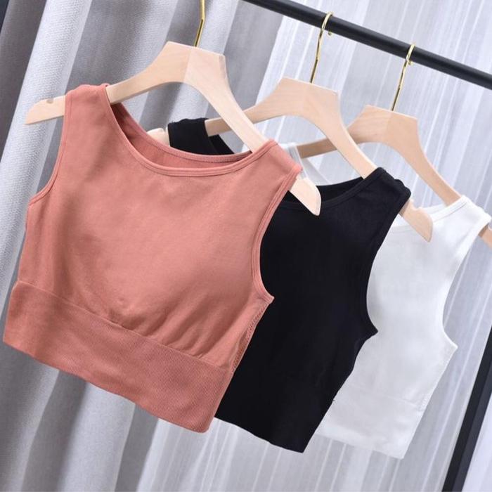 TANKTOP SPORT ADA BUSA WANITA - GRATIS ONGKIR BISA COD - GEVPAJAMAS - TOKO GEV