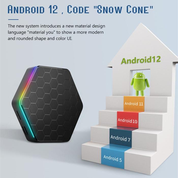T95ZPLUS Smart TV Box Android 12 Bluetooth 5.0 4K Wifi 16GB 32GB 64GB