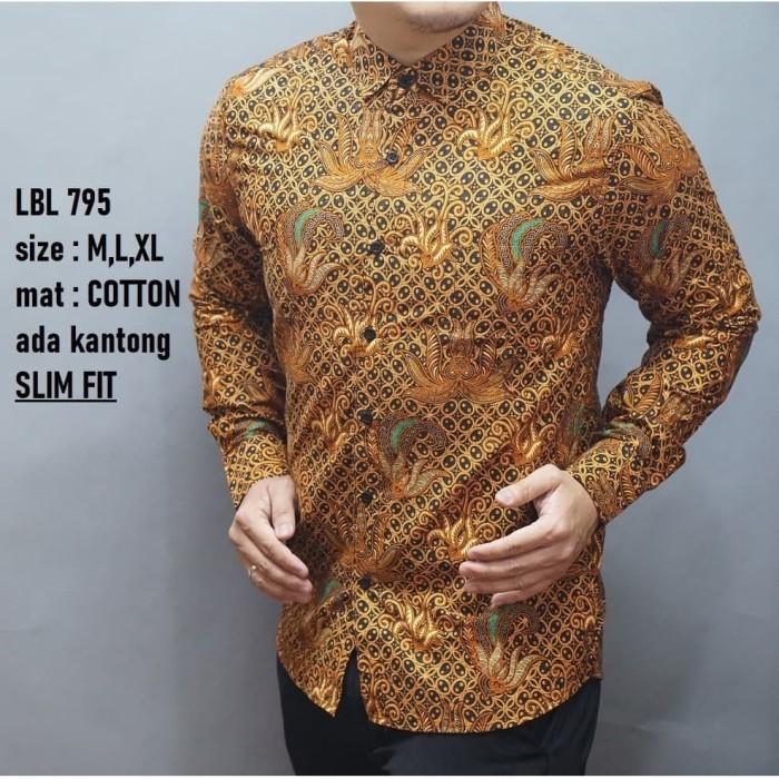 KEMEJA PRIA / HEM BATIK SLIM FIT / LBL 795 / LUIGI BATANI
