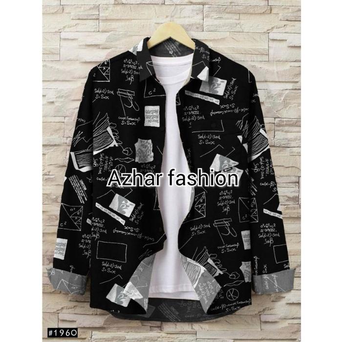 KEMEJA MOTIF PRIA LENGAN PANJANG | KEMEJA MOTIF | KEMEJA PRIA