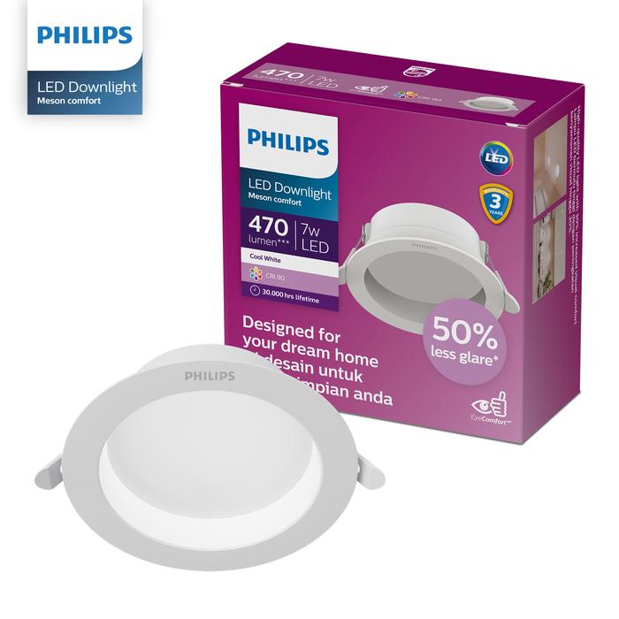 Philips Lampu LED Downlight Meson Comfort 7W 4000K Semi Putih