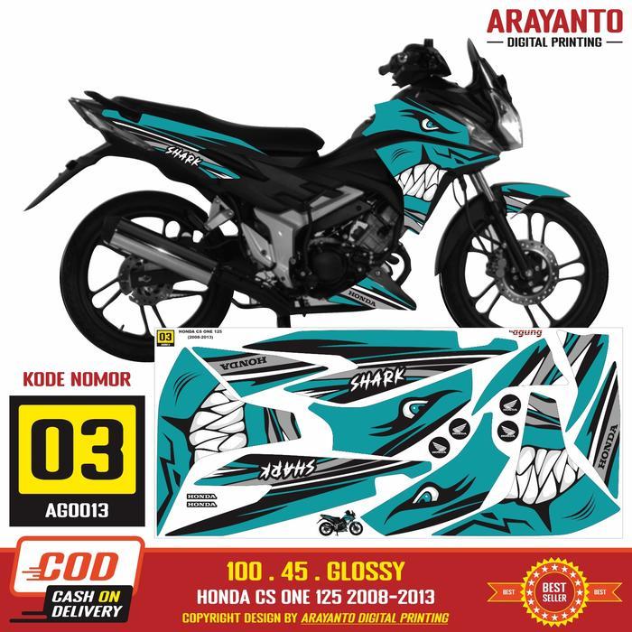 Stiker Striping Honda CS ONE 125 2008-2013 Variasi Decal AG0013 Shark