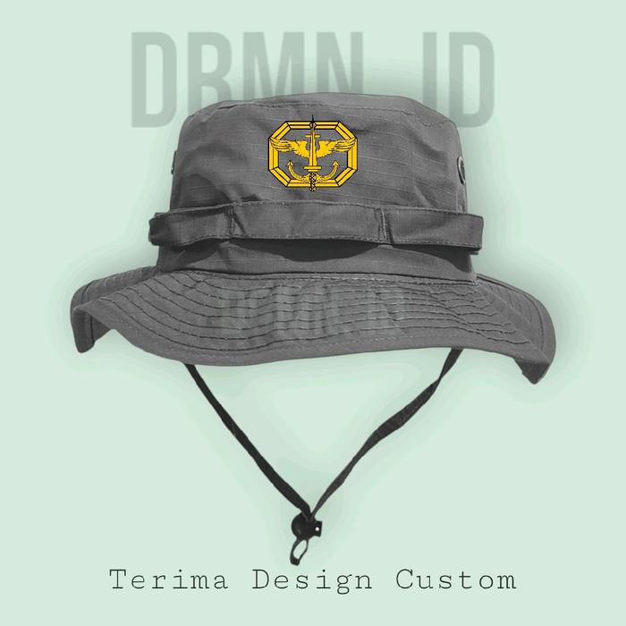 DRMN.ID Topi bucket/ topi rimba logo " POLDA METRO POLICE POLISI " topi gunung unisex custom Design 