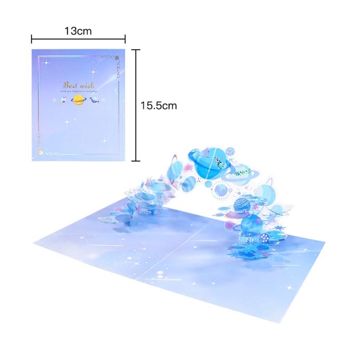 Paper Christmas Crystal Planet 3D for pop Up Card Handmade Greeting