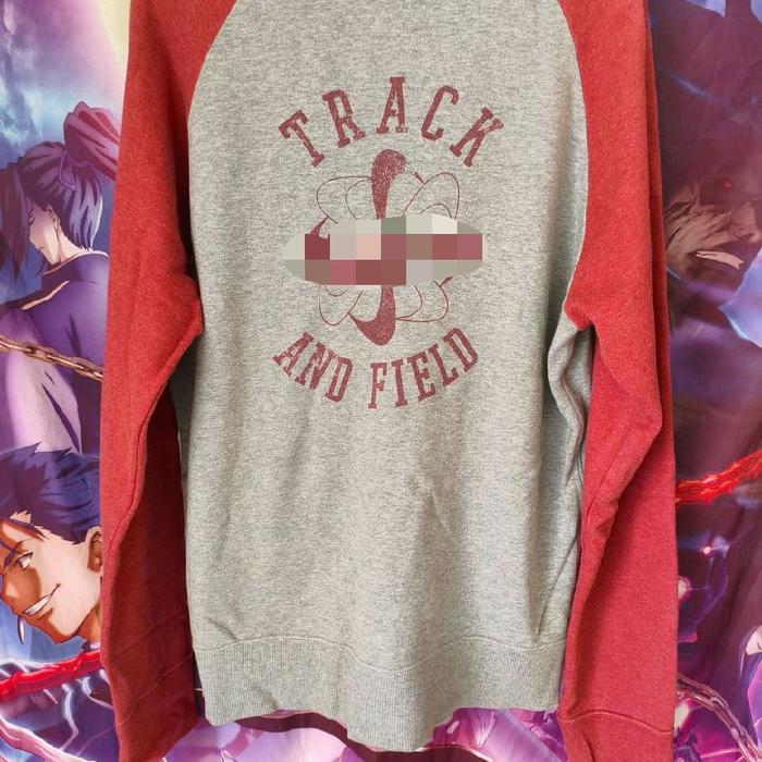N*k* Track & Field Pinwheel Sunburst Raglan Zip Hoodie Jaket Jacket Original Second Japan Korea Merc