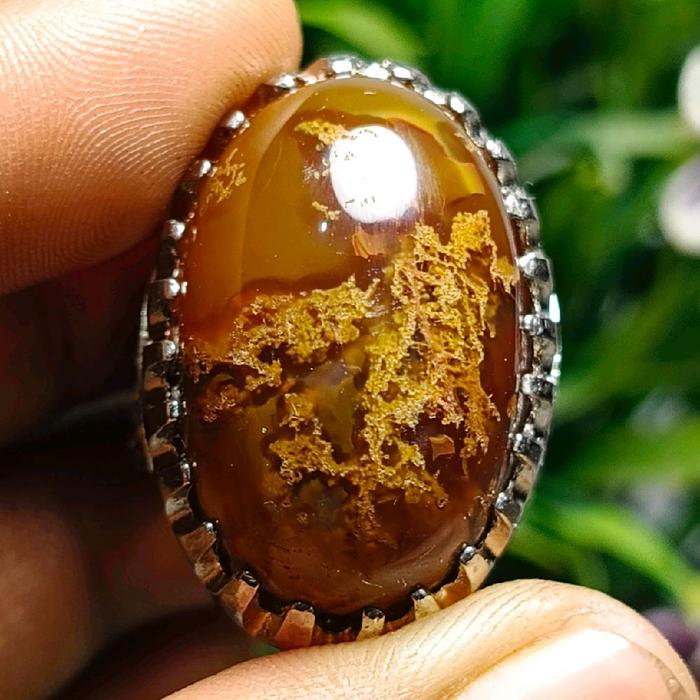 Cincin Batu Akik Bulu Perindu