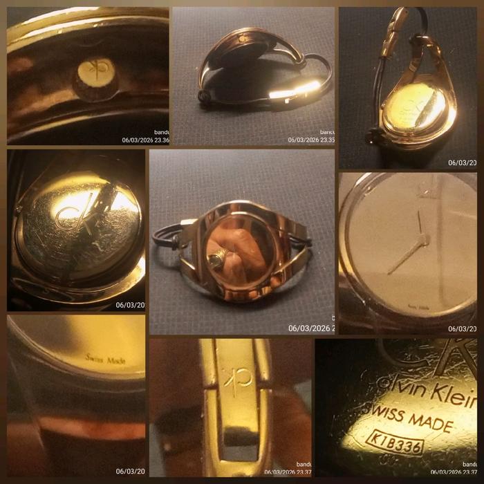 Jam Tangan Mewah wanita Cantik CK -  Calvin Klein Original -  Gold Plates preloved Rare Collectors i
