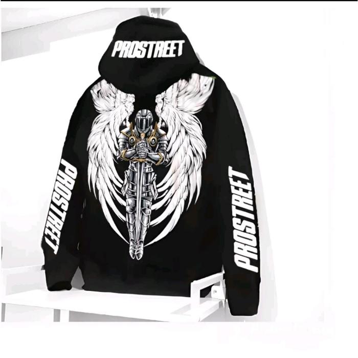 JAKET SWEATER HOODIE PROSTREET GUARDIAN RIDER - HOODIE PROSTREET GUARDIAN RIDER HITAM PREMIUM KUALIT