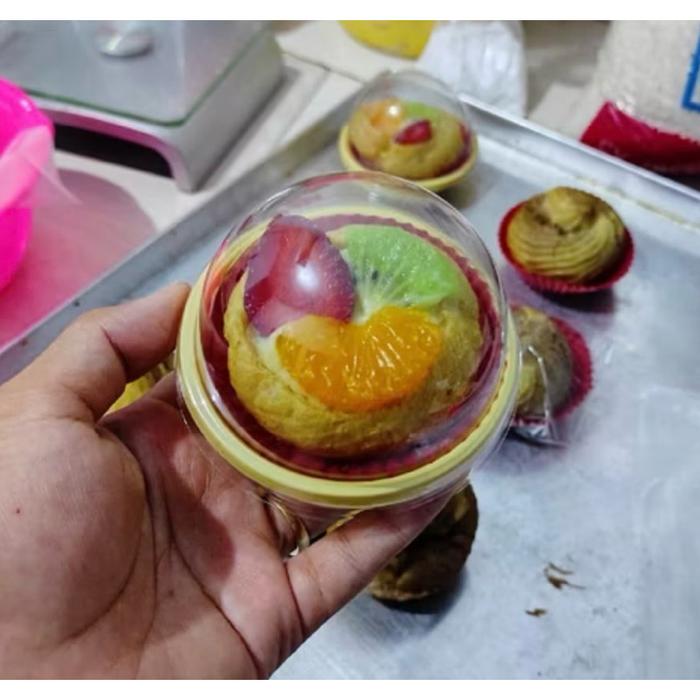 Safitiri [Kelipatan 50 Pc] Mika Bulat Mini Setengah Lingkaran Mika Moon Cake Mika Bulat Ini Bakpia P