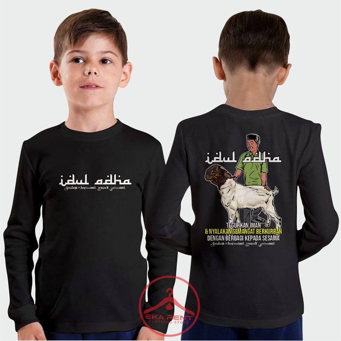 Kaos Anak Idul Adha Qurban Kambing Unisex Lengan Panjang