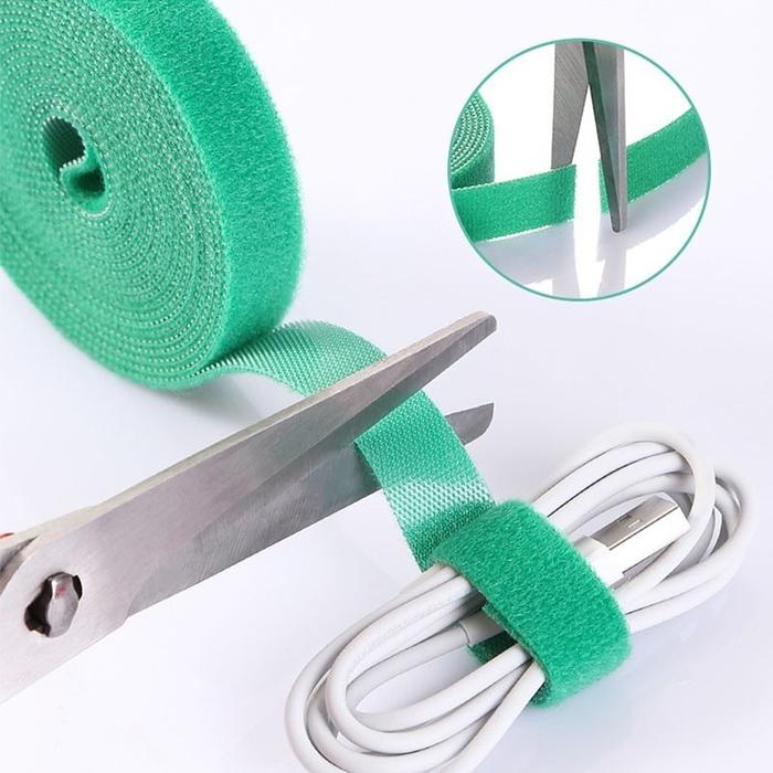 Velcro Strap 5m Velcro Cable Tie Velcro Pengikat Kabel Tanaman Fiber Serbaguna Cable Organizer