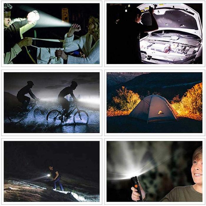 TaffLED Senter LED Lampu tenda USB T6 + COB 2300 L waterproof - WY8106