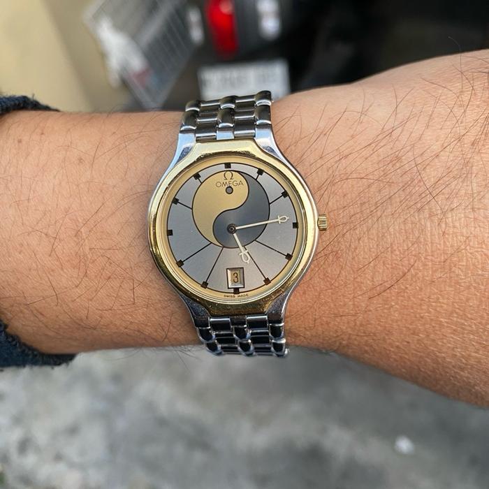 Omega De Ville Yin Yang Dial Mesin Quartz Cal 1436 Swiss Made Original Jam Tangan Pria Asli Dan Berk