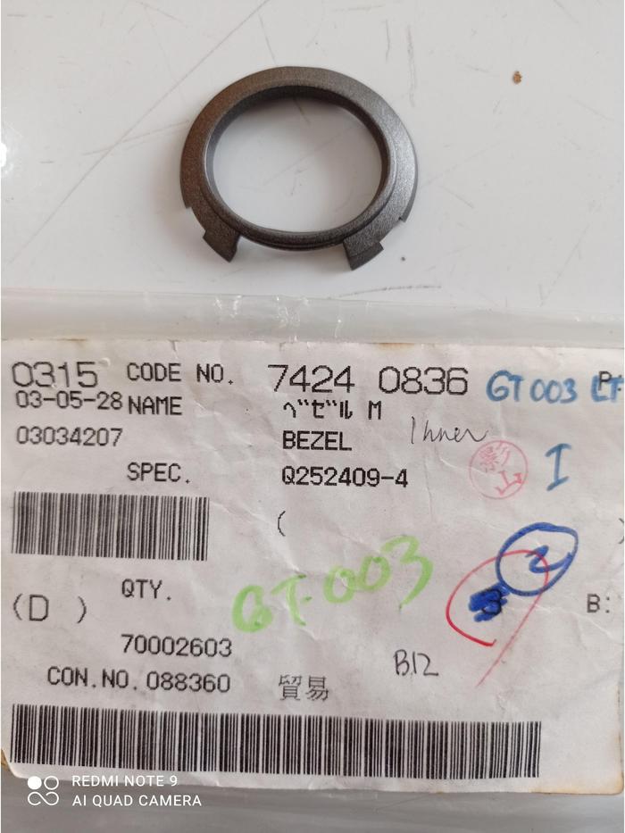 sparepart jam tangan bezel B12 BEZEL GT-003 LT, RING