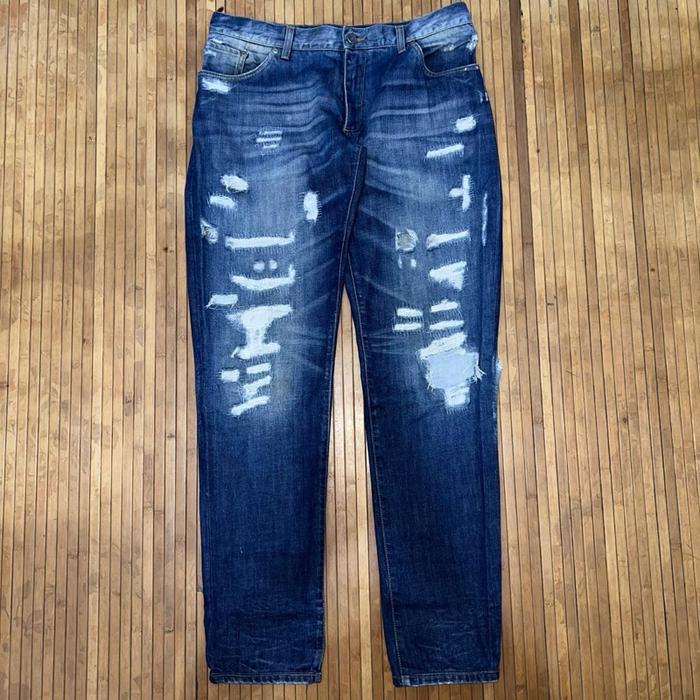 AUTHENTIC DOLCE & GABBANA DISTRESSED RIPPED DENIM JEANS philipp plein amiri prada